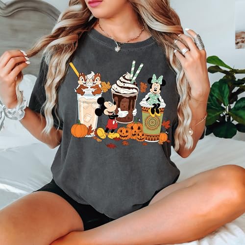 Disneyland Caffeine Shirt, Disneyworld Coffee Tee, Halloween Theme Pumpkin Spice Latte Lover Shirt, Fall Season Pumpkin Spice Latte T-Shirt, Graphic Coffee Apparel, Spooky Coffe Outfit3