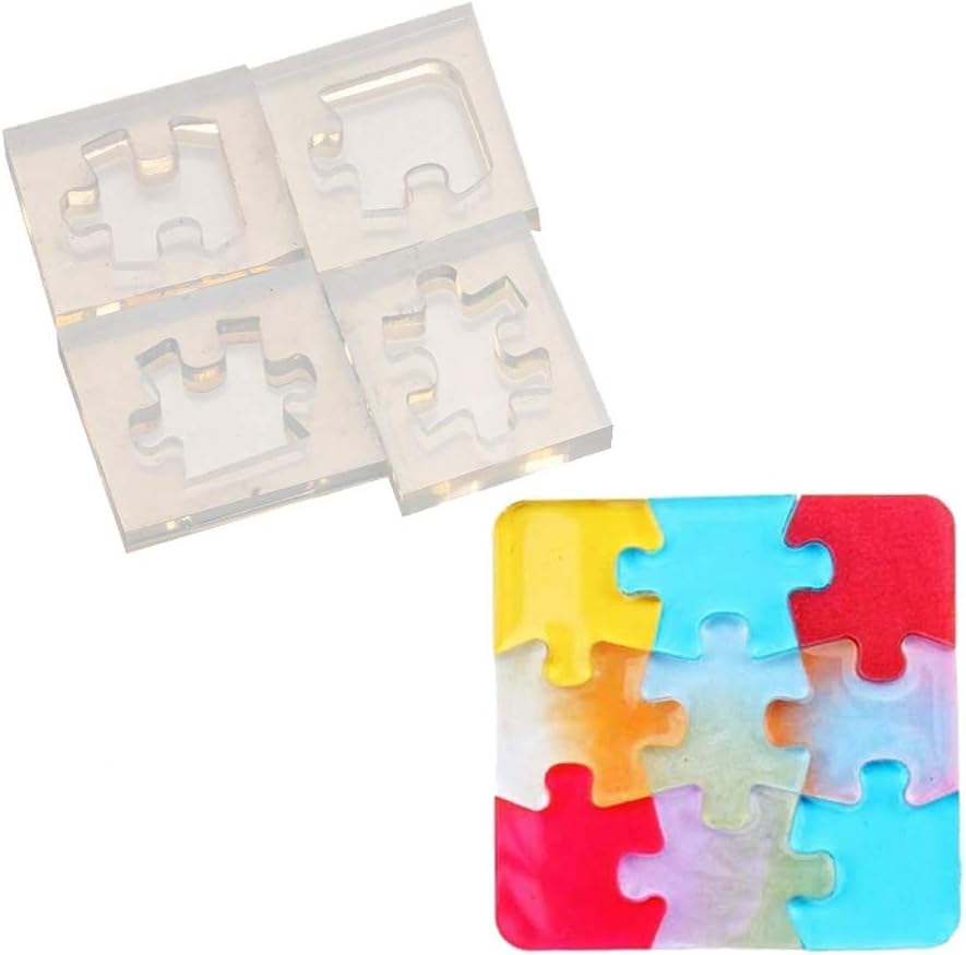 September Handmade DIY Silicone Molds Jigsaw Puzzle Mould Epoxy Moulds Crystal Pendant Decoration Fondant Cake Decoration Embossing