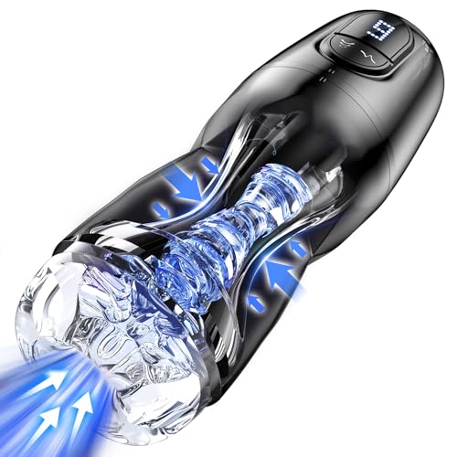 Image of EINSEO Male Masturbator with 5 Suction Modes, App Control & Vibration | 5 suction levels, 9 vibration patterns, app control, lcd display, transparent 3d sleeve, diamond grip, and usb-c charging