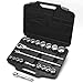 Powerbuilt 640174 3/4" SAE Drive Socket Set (7/8" to 2"), 21 Pieces