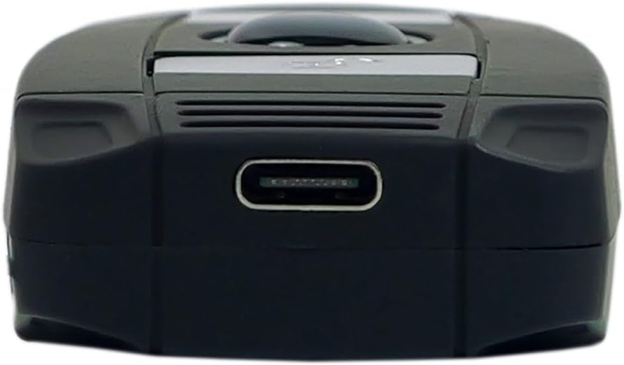 Знізу view of the HDWR HD6600 barcode scanner, highlighting the USB-C charging port