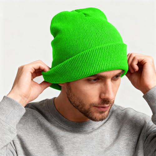Image of ZOORON Beanie for Men Women Warm Winter Hat Unisex Soft Knit Cuffed Beanie | Skull Cap, Secure fit, Suits Daily Wear, Windproof, Essential Gear for Winter Jogging & Outdoor Sports