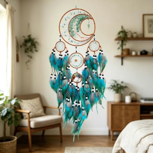 Large Dream Catchers Moon Crystal Tree of Life Dreamcatcher Wall Decor - Image 5