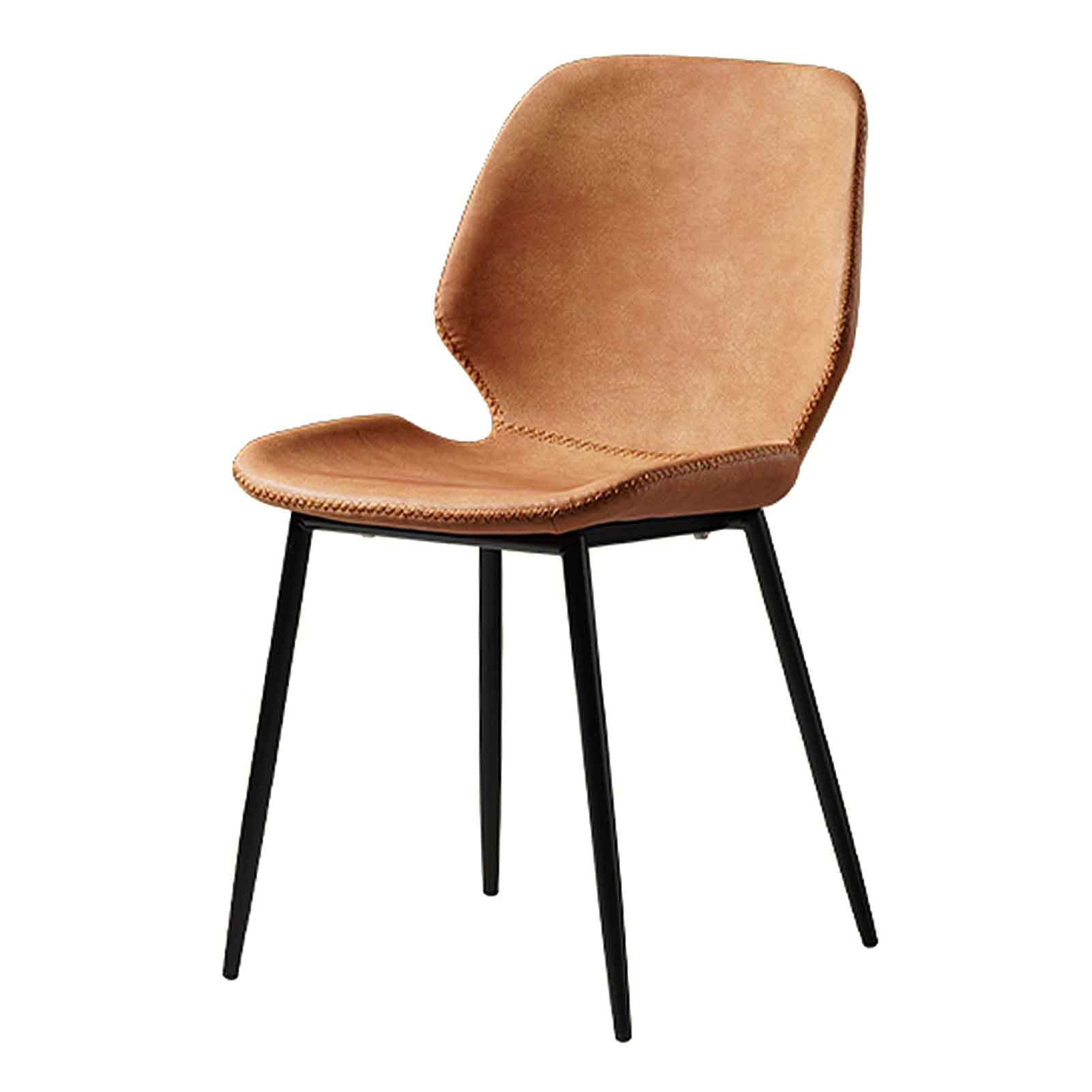 Chaises en simili cuir mat de qualité supérieure et métal noir