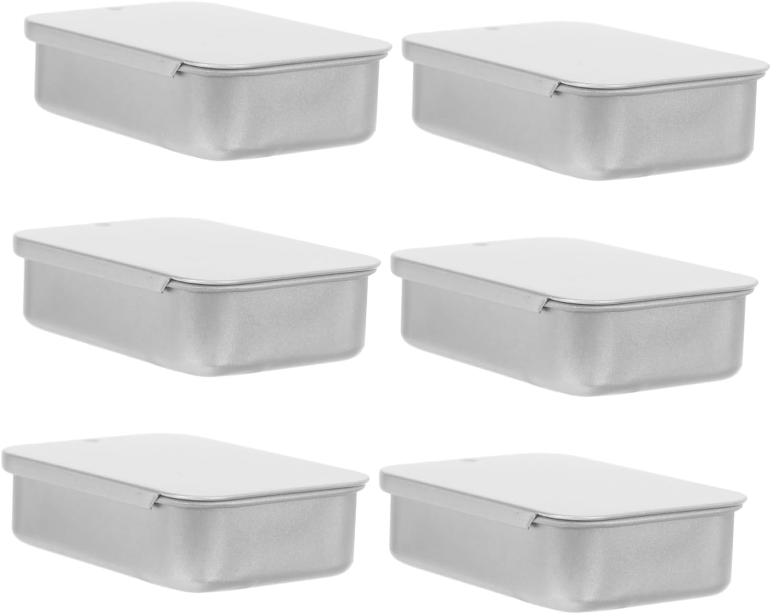 Cabilock 6pcs Candy Jar Tinplate Cookie Storage Box Mint Candy Tin Snack Box Small Cookie Case for Parties Activities