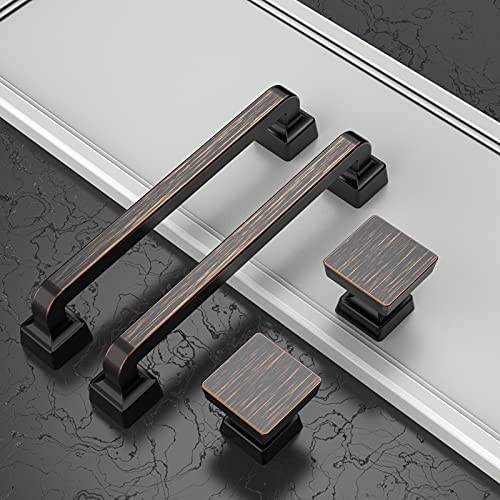Asidrama 10 Pack 1-1/4 Inch Oil Rubbed Bronze Kitchen Cabinet Knobs Dresser Knobs Drawer Knobs Cabinet Hardware Zinc Knobs For Dresser Drawers #TOP5