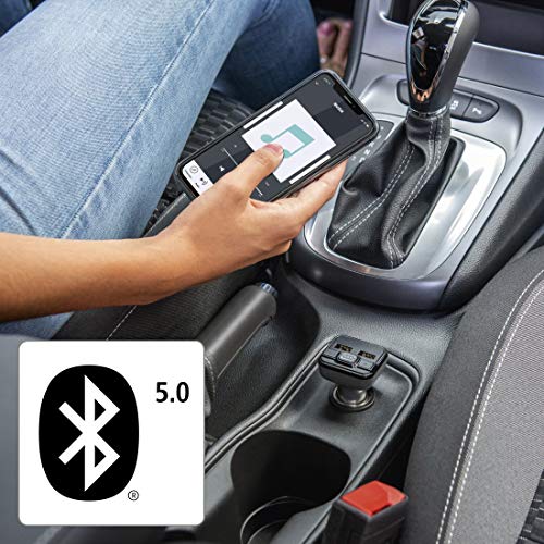 Transmisor FM con función Bluetooth ranura SD y USB para encendedor de coche negro 3