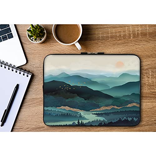 Lapac Nature Landscape Laptop Sleeve Bag 13.3 Inch, Water Repellent Neoprene Light Computer Skin Bag, Carrying Case Cover Bag Compatible With Macbook Pro 14 Inch, Macbook Air 13 Inch #TOP6