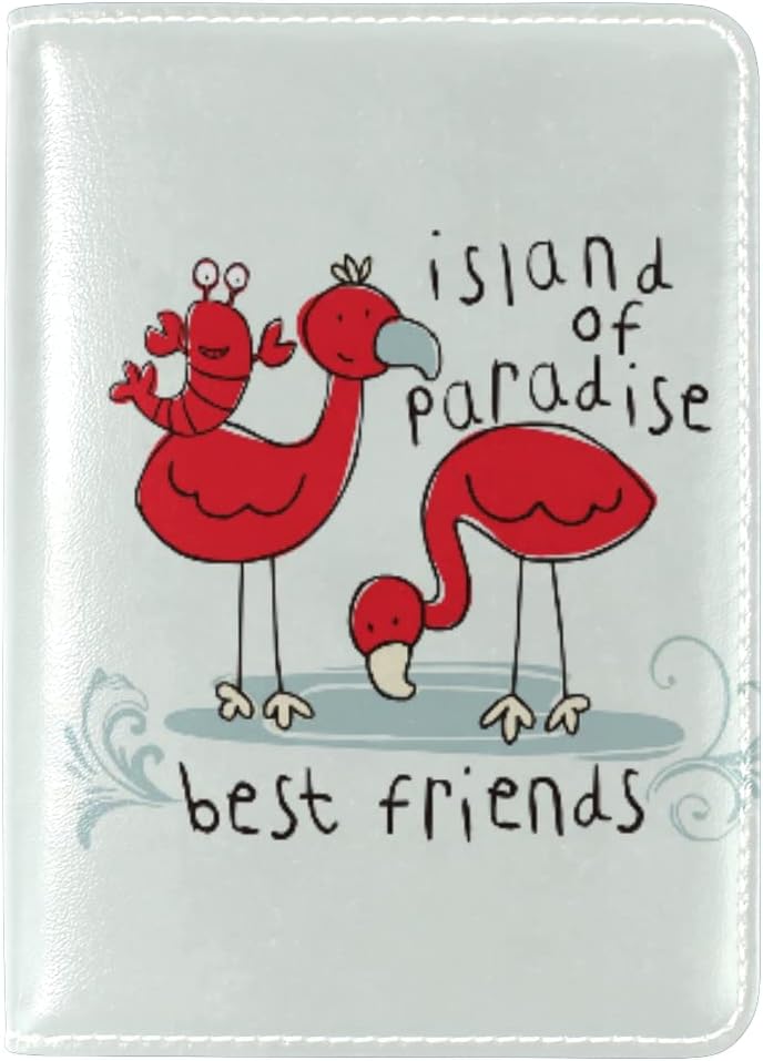 フラミンゴ鳥赤い赤ちゃんかわいい旅行男性女性のためのパスポート 