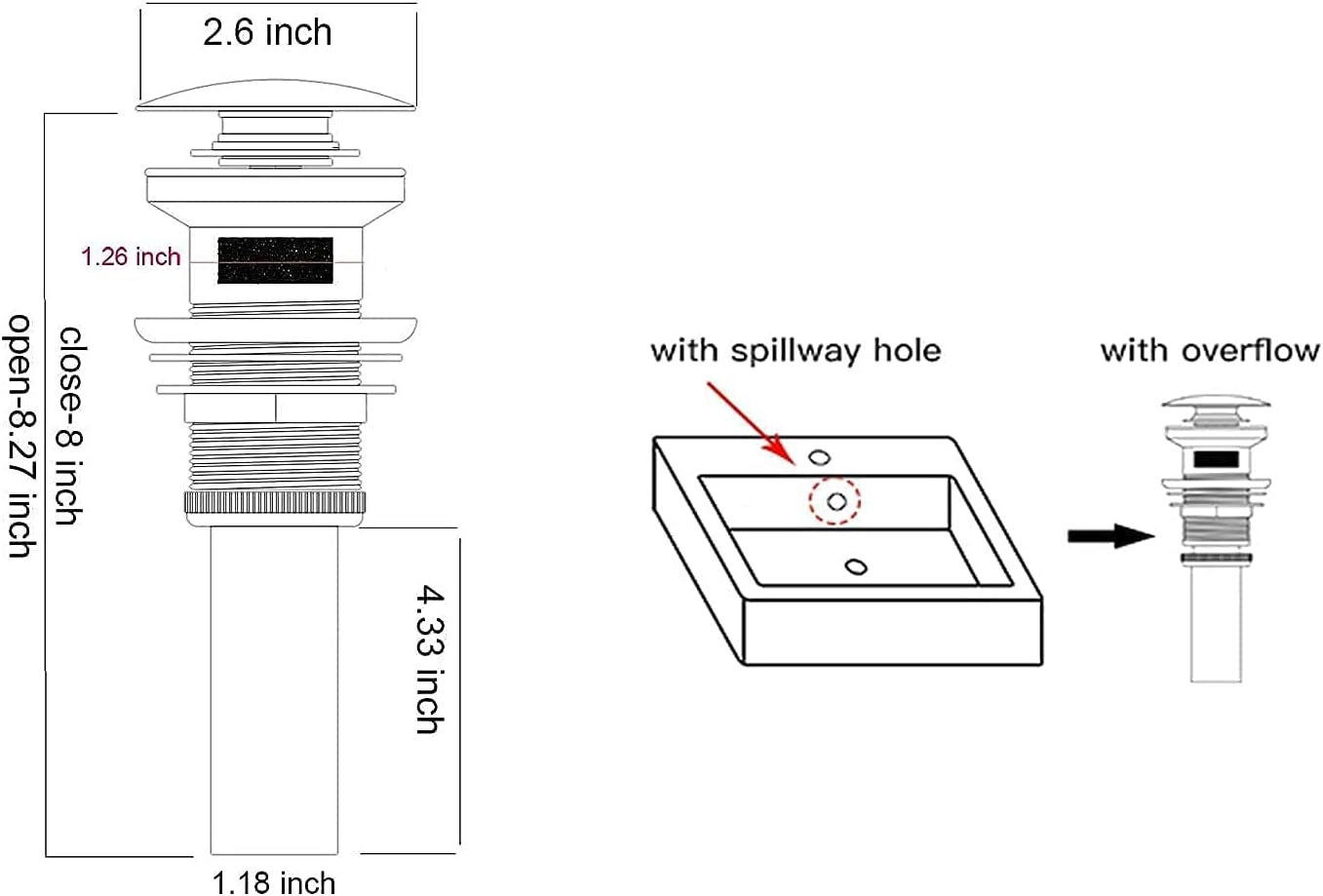 Chrome Bathroom Sink Faucet Waterfall Glass Spout LED Light 3 Colors Changing with Overflow Drain Hot and Cold Water Mixer Single Handle One Hole Deck Mounted Bathroom Faucet Lavatory Vanity Basin Tap