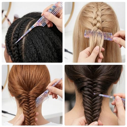 2 Peines Ratón Cola para Mujer Estilistas de Cabello miniatura 4