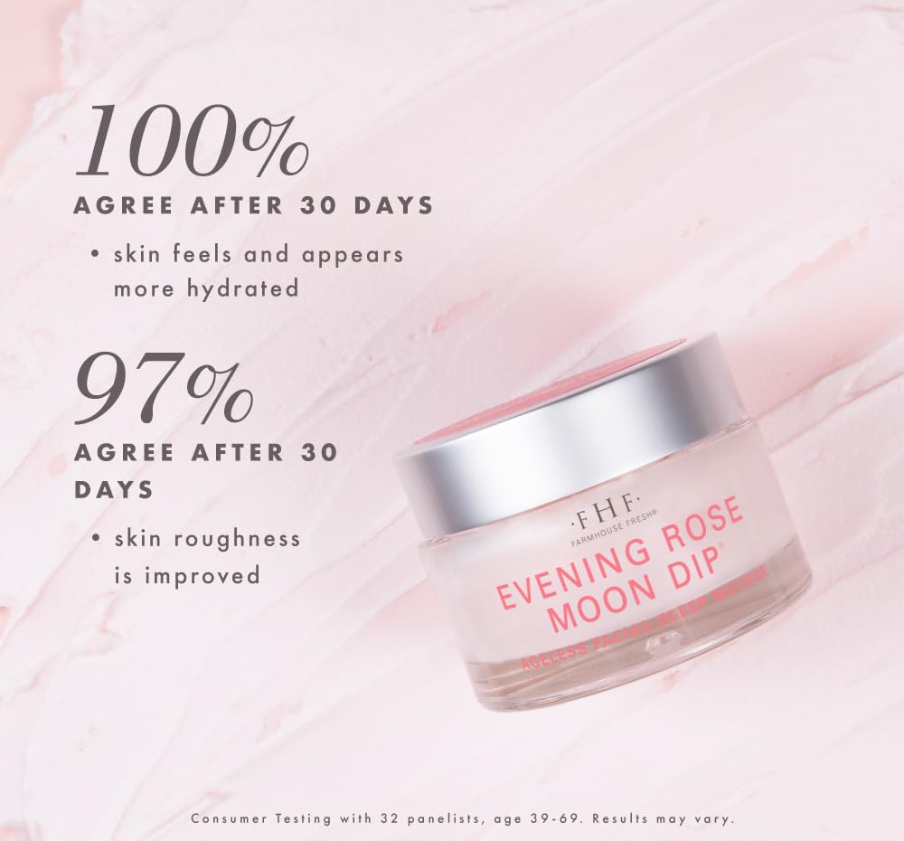 FarmHouse Fresh Evening Rose Moon Dip Retinol Night Cream, 1.7 Fl Oz