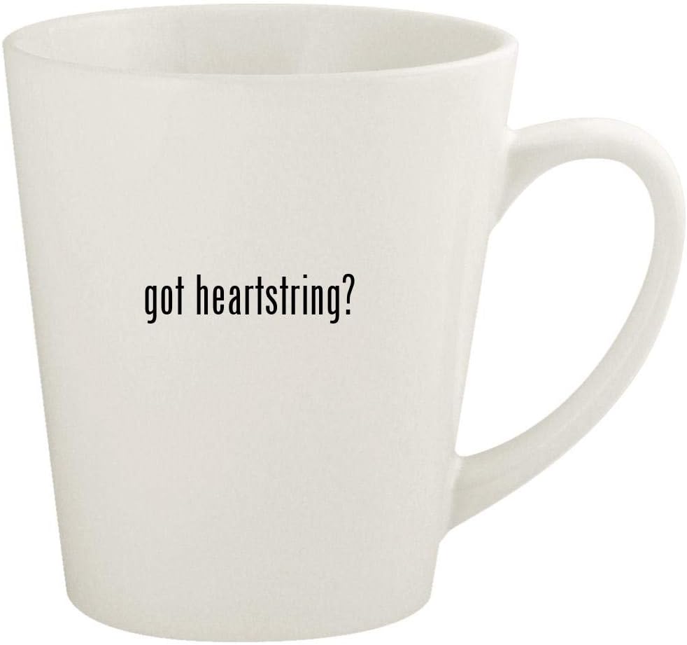 got heartstring? - 12oz Ceramic Latte Coffee Mug Cup, White