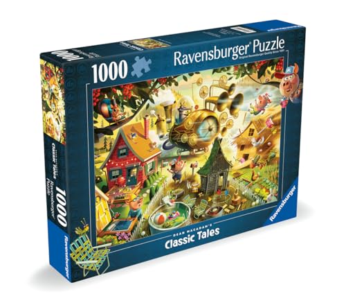 Puzzle 1000 pièces : Alerte chez les 3 petits cochons / Dean MacAdam Ravensburger France - vue 2