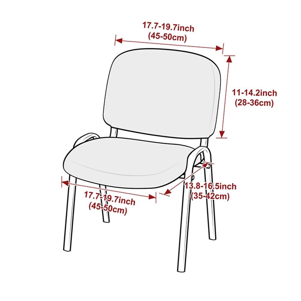 Housses De Chaises De Bureau Élastiques en Jacquard pour Visiteurs Ensemble De Deux Housses De Chaises De Salle À Manger Protection Extensible pour Tabourets De Cuisine(Khaki,6PCS)