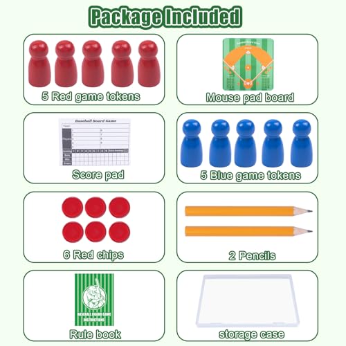 Juego de mesa de béisbol para 2-6 jugadores miniatura 3