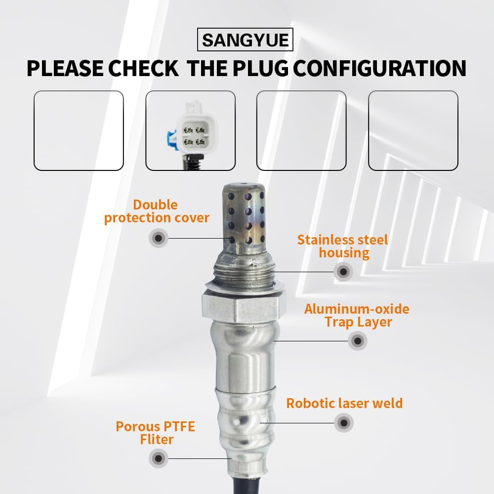 2X Upstream Oxygen O2 Sensor 1 for 2008-2013 GMC Sierra 1500 Yukon Yukon XL 1500 2500 4.8L/5.3L/6.0L/6.2L; 2009-2013 Cadillac Escalade ESV EXT