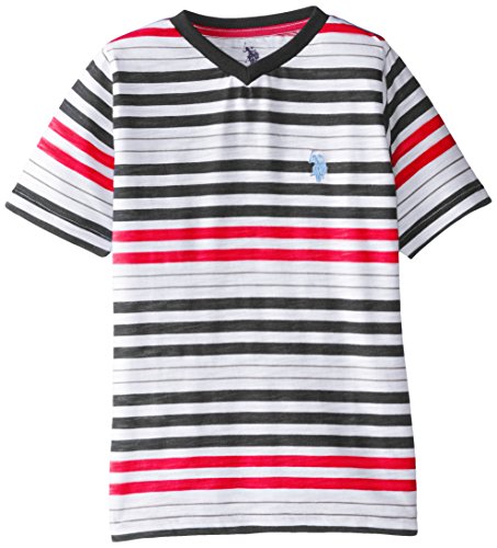 U.S. Polo Assn. Boys' Slub V-Neck Striped T-Shirt