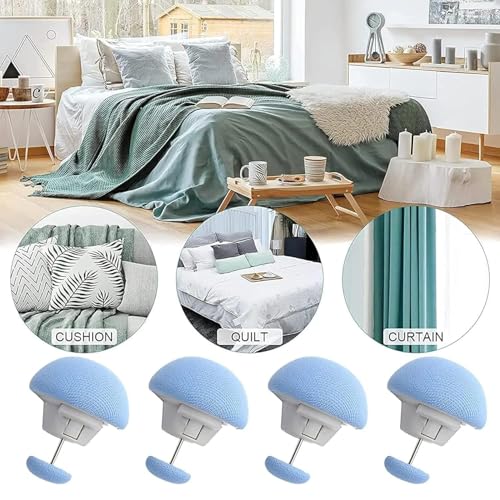 Image of ALINCOLN 16 Pcs Anti-Slip Blanket Button Clip | Durable Quilt Button Fixers for Bed Sheets | Secure Blanket Cover Pin Lock | Multi-Purpose Duvet Clips for Comforter, Mattress, Sofa Covers & Curtain