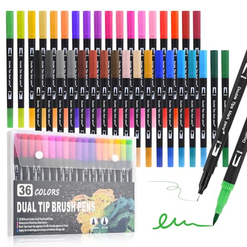 Behiruch 36 Farben Filzstifte, Dual Brush Pen Set, Filzstifte...
