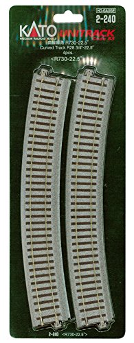 Rails incurvés Kato H0 Unitrack 2-240 lot de 4 pour modélisme ferroviaire