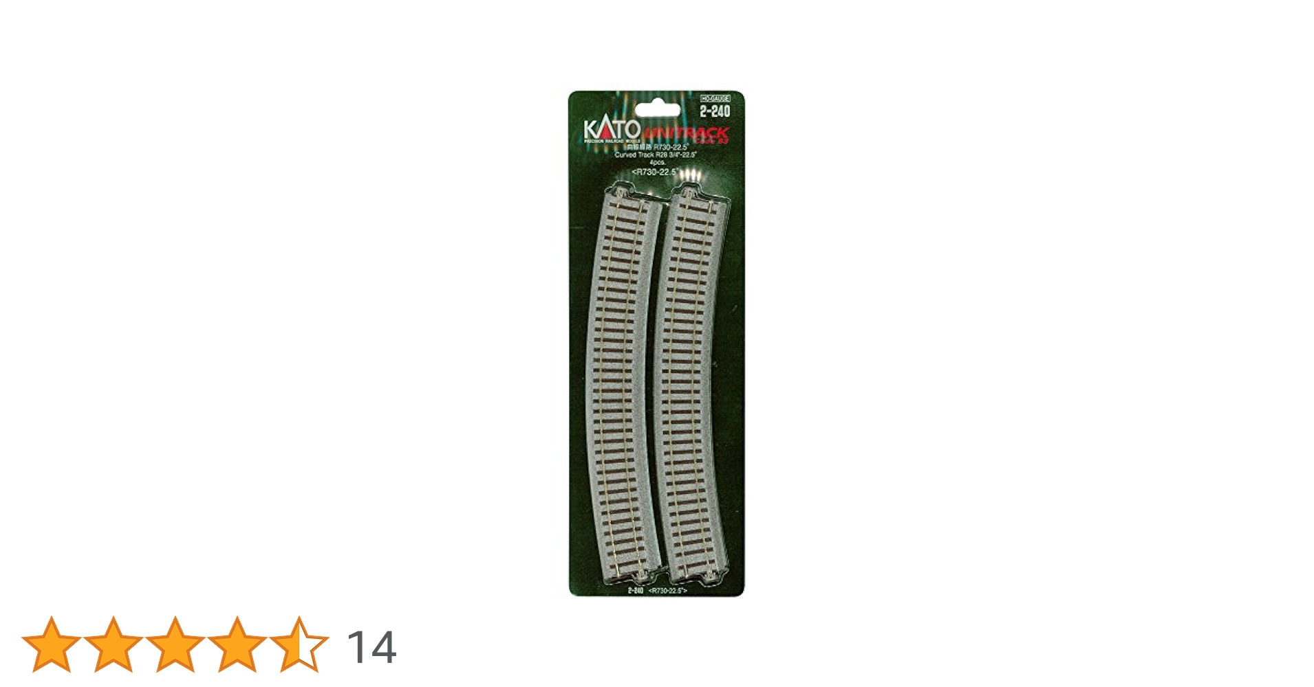 Amazon | KATO HOゲージ 曲線線路 R730-22.5° 4本入 2-240 鉄道