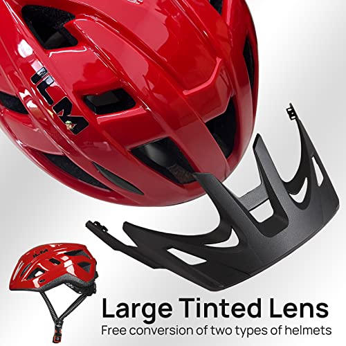 Ilm Adult Bike Helmet Mountain & Road Bicycle Helmets For Men Women Cycling Helmet For Commuter Urban Scooter Model B2-17(Red,Large/X-Large) #TOP1
