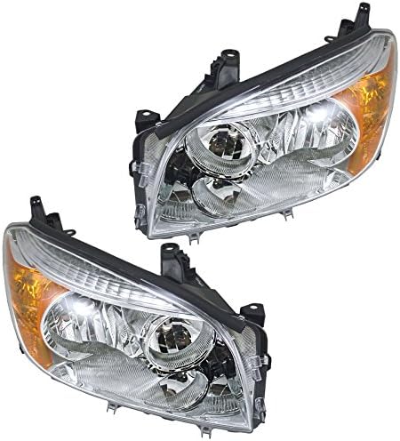 Headlights Headlamps Left & Right Pair Set for 06-08 Toyota Rav4 Rav-4