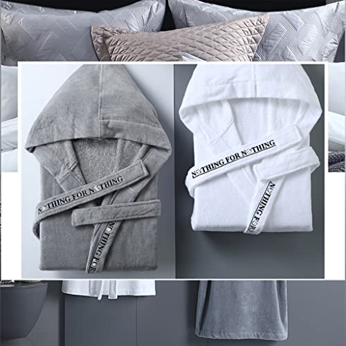 XUEMML Hotel Bathrobes Unisex,100% Cotton Terry Spa Robe, Pool, Soft, Lightweight, Absorbent, Robes For Men Women4