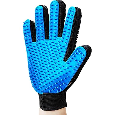 USION Pet Glove,Grooming Tool [NEW 259 Pins] Furniture Pet Hair Remover Mitt- For Cat & Dog Long Short Fur Gentle Deshedding Brush for Massage - Soft Groomer Mitt (1 Right Hand) Cover