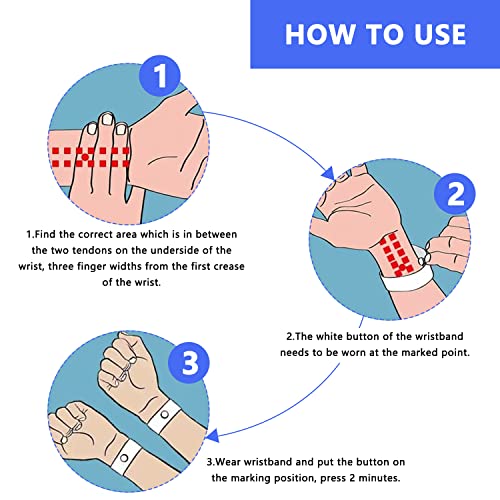 5 Paia il Mal d'Auto Fasce Polso, Braccialetti