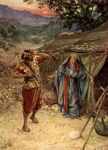 Bible Jaël et Sisera Toile Affiche Peinture Paysage William Brassey Hole Bureau