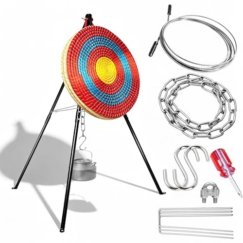 Archery Target and Target Outdoor Archery Stand Set Heavy-Gauge Metal Foldable Archery Targets Stand for Backyard Professional Archery Target ShelfIdeal for Archery Camping