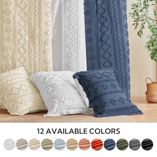 Image of MR&HM Full Size Bed Sheets and Comforter Set Beige, 7 Pieces Tufted Boho Beddding Sets, Farmhouse Style Bed in a Bag with 1 Comforter, 2 Pillow Shams, 2 Pillowcases, 1 Flat Sheet, 1 Fitted Sheet