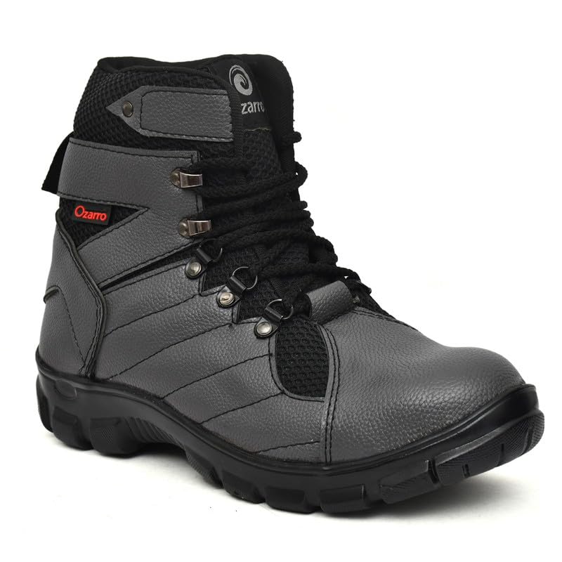 Ozarro Grey Genuine Leather Steel Toe Safety Shoe (NW4443) (B0CJMRWNNJ) Amazon Price History, Amazon Price Tracker