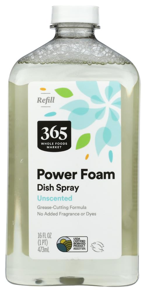365 by Whole Foods Market Unscented Refill Power Foam Dish Spray, 16 FZ