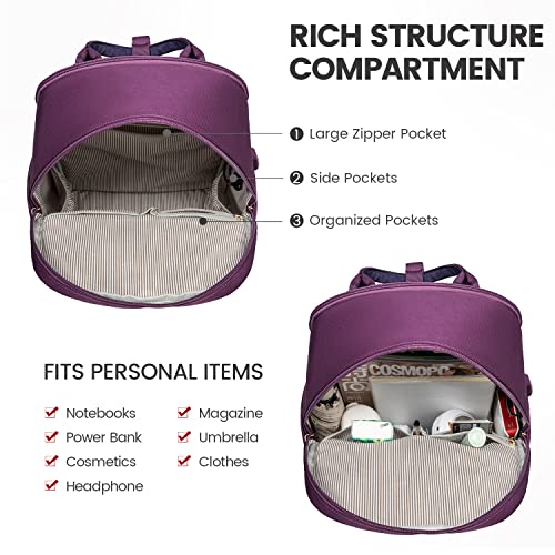 Jffd Laptop Backpack For Women, Fashion Travel Work Laptop Bag With Usb Charging Port, College Teacher Nurse Tote Back Pack Durable Casual Daypack, Fits 15.6 Inch Computer #TOP2