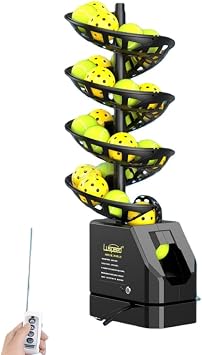 Automatic Ball Dispenser, Automatic Tennis Ball, Ball Dispenser, Electric Machine, Portable Training Partner with Ball Launcher for Entry-Level Players, Training and Practice, Bo, Portable Pro