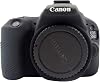 Easy Hood Case for Canon EOS Rebel SL2 SL3, Anti-Scratch Soft Silicone Housing Protective Cover Protector Skin for Canon EOS 200D Rebel SL2 / EOS 200D II Rebel SL3 Digital Camera (Black)