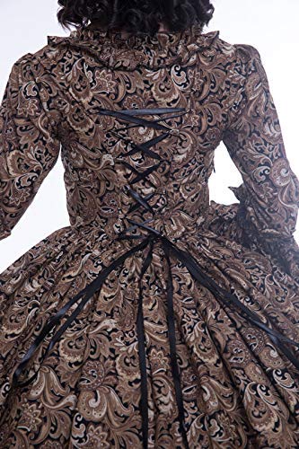 18Th Century Women's Rococo Ball Gown Printing Long Gothic Victorian Dress (Xxx-Large, Grey) #TOP7