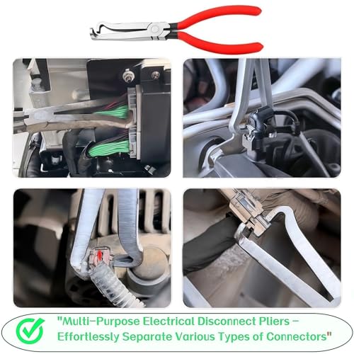 Shrandi 6PCS Automotive Electrical Disconnect Pliers Set, Depinning Tool for Electrical Terminal & Hose Clip Removal,Professional Automotive Electrical Clip Removal