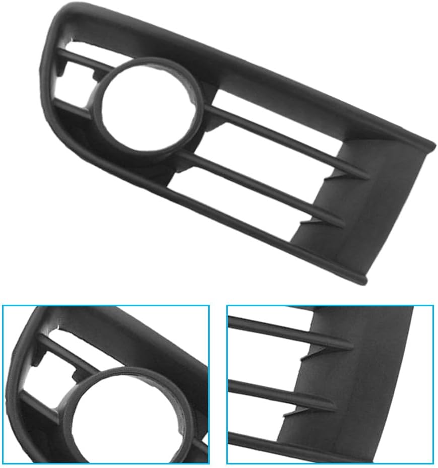 Riloer Front Fog Light Grille Cover Trim, Front Bumper Lower Grille Grill, Compatible with VW Polo Typ 9N 2002-2005, Right