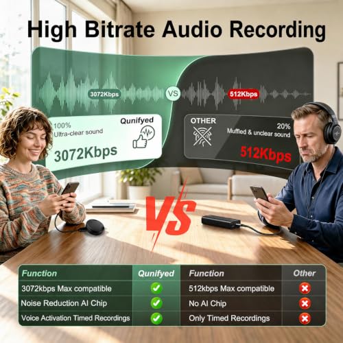 Magnetic Voice Recorder,Mini Voice Activated Recorder,1600H Recording Time - Image 4