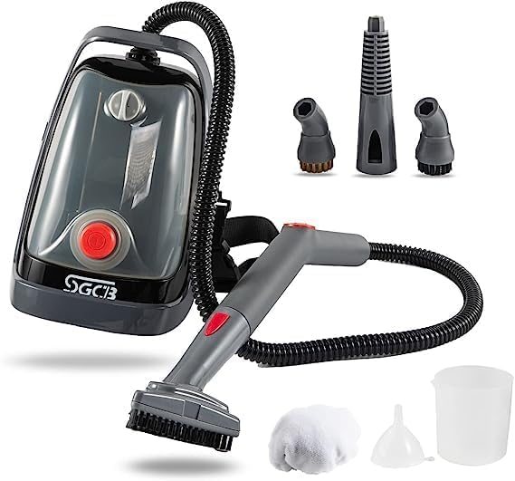 SGCB Portable Steam Cleaner Strap Type Waist Belt Steamer Multi-Purpose Auto Steam Machine 8 Pcs Accessory for Home