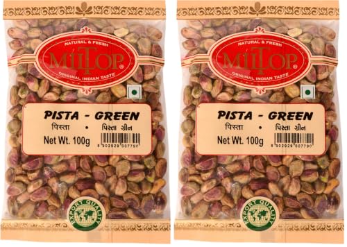 Image of Miltop Green Pista Kernel Without Salt 100 g (Pack of 2)