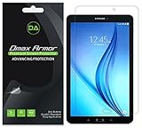 [3-Pack] Dmax Armor Samsung Galaxy Tab E 9.6 inch Screen Protector, Anti-Bubble High Definition Clear Shield- Lifetime Replacements Warranty- Retail Packaging