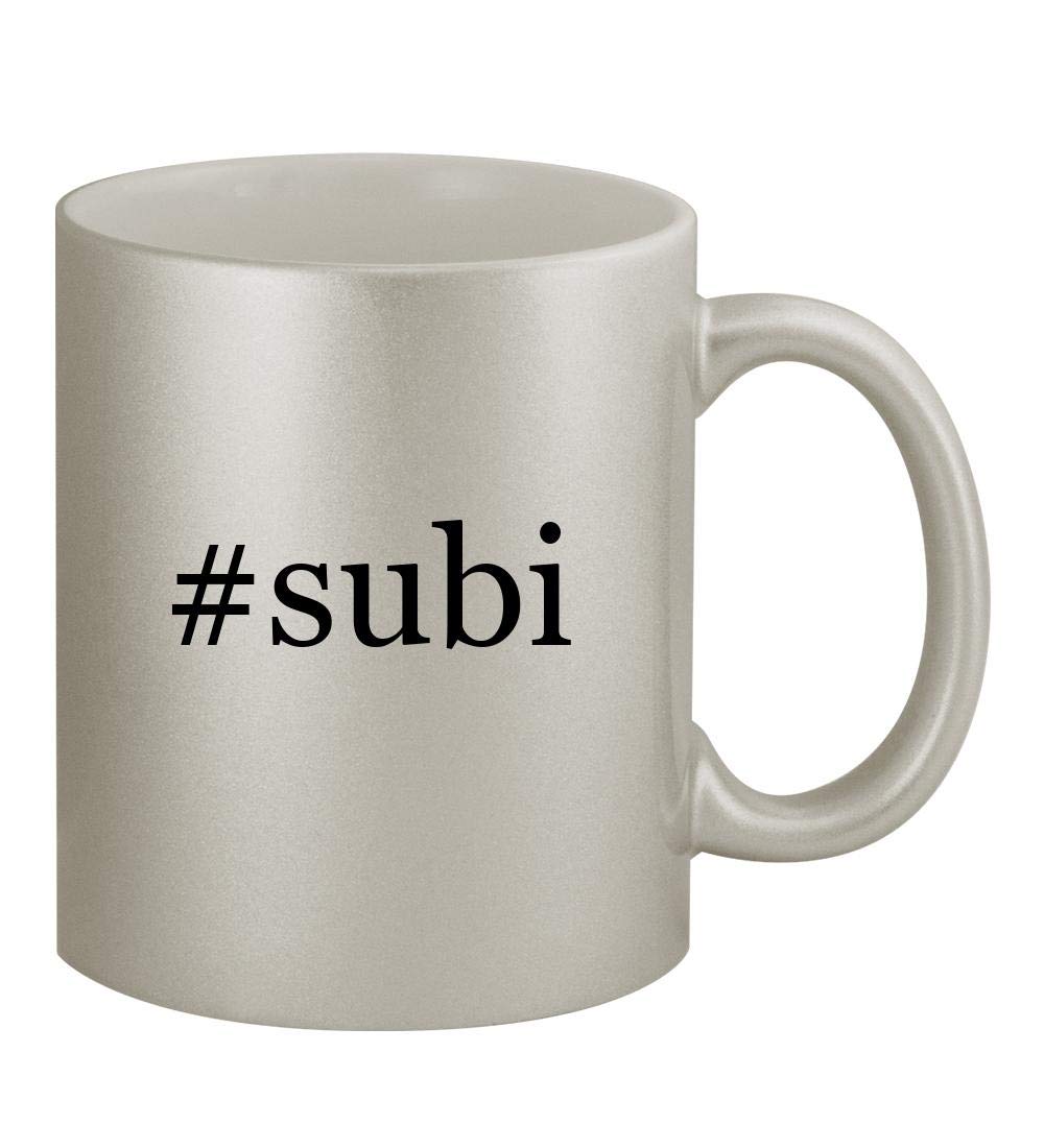 #subi - 11oz Hashtag Silver Coffee Mug Cup, Silver
