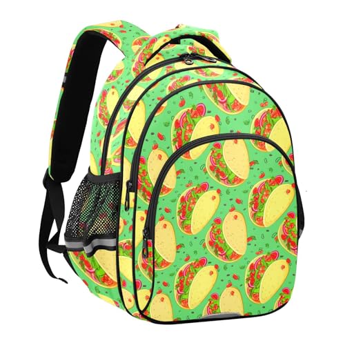 Emelivor Cartoon Taco Salad Kids Backpack Toddler School Backpack Book Bag Backpacks Schoolbag for Travel,S2