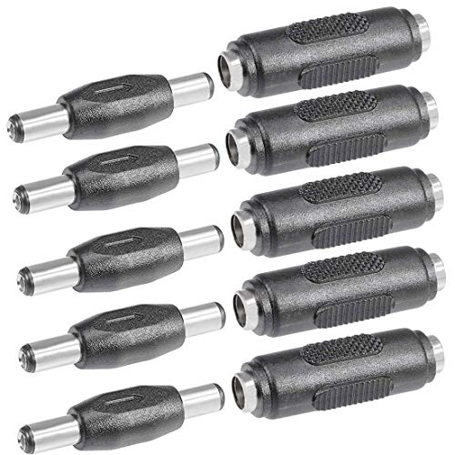 10PCS Lime2018 DC Female to Female and Male to Male Connector 5.5mm x 2.1mm 12V 5A Power Cable Jack Adapter?DC Power Jack Plug Adapter for CCTV Home Security Surveillance