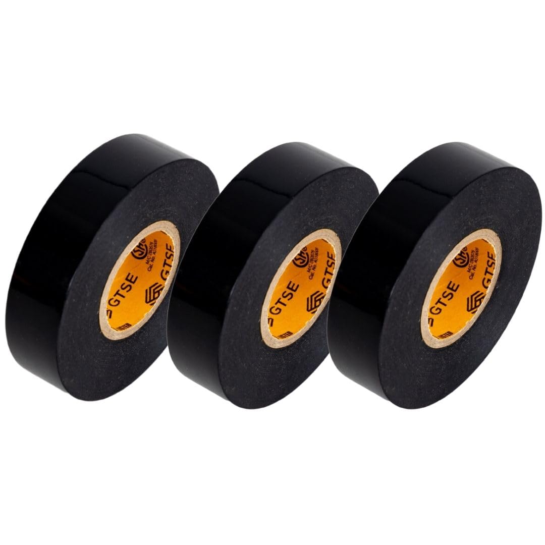 GTSE Zwarte Elektrische Tape – 19 Mm X 20 M, 10 Rollen, PVC, Zelfklevend, Voor Isolatie En Reparatie 1 miniatuurafbeelding